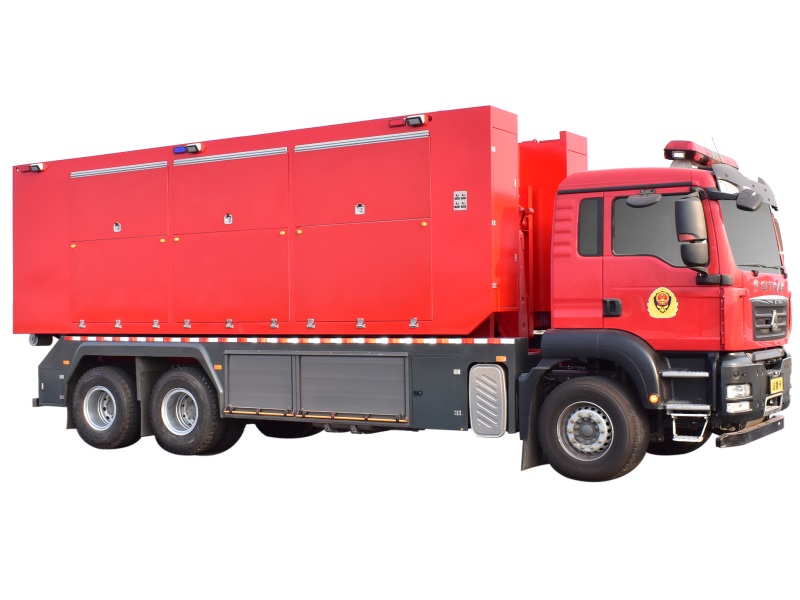 汕德卡自装卸消防车 