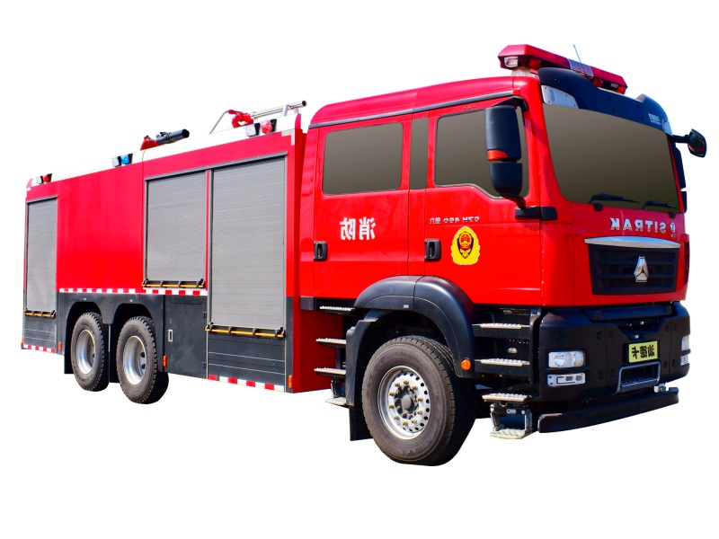 汕德卡12吨干粉泡沫消防车 