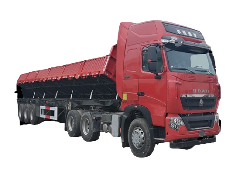 半挂侧翻自卸车 